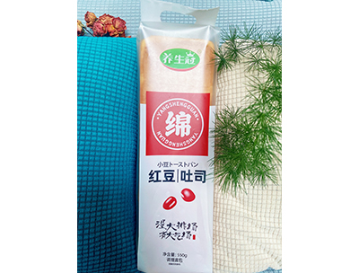 养生冠红豆吐司550g